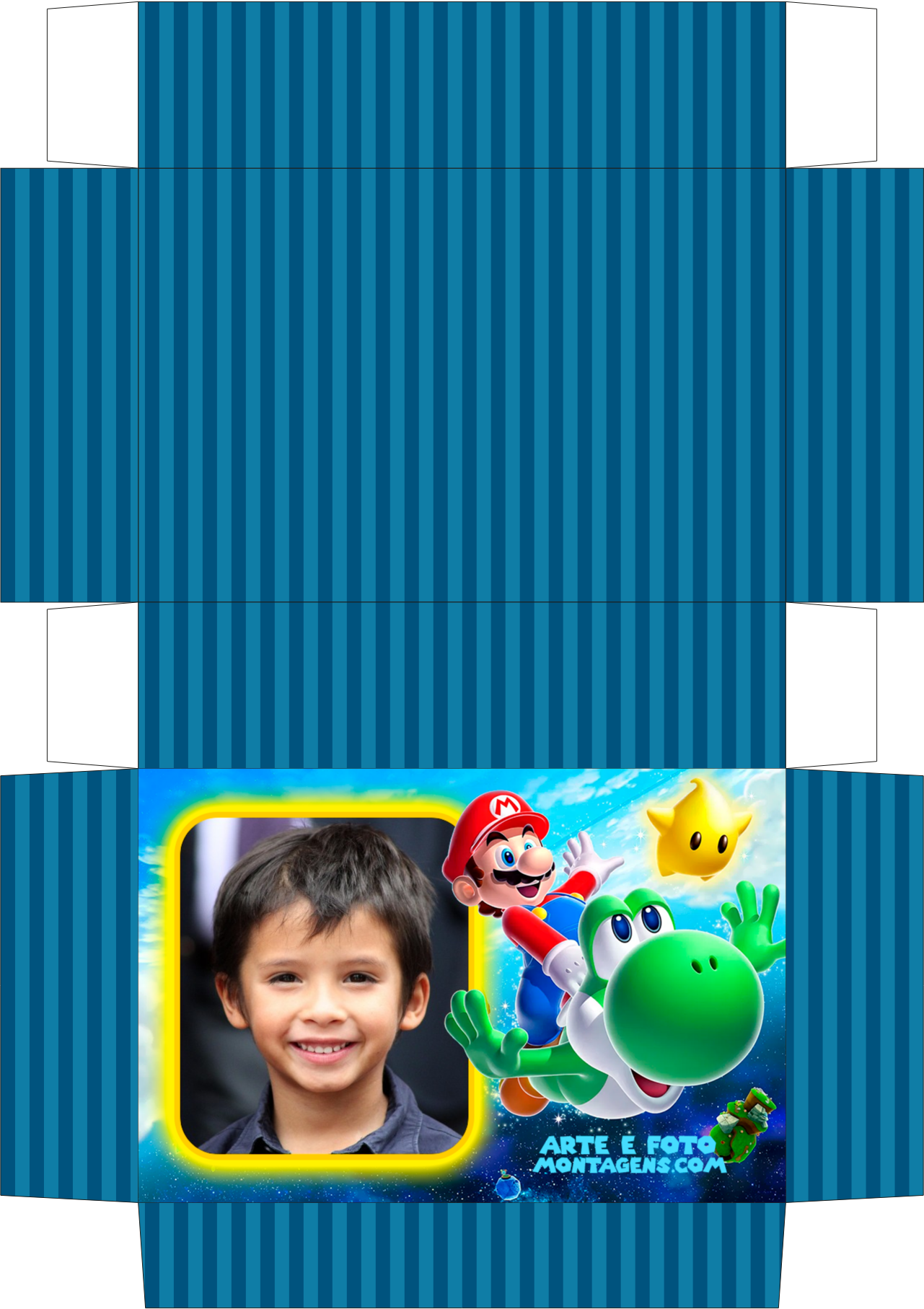 Caixinha de presente personalizada planificada