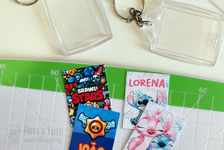 Chaveiros de acrílico personalizados