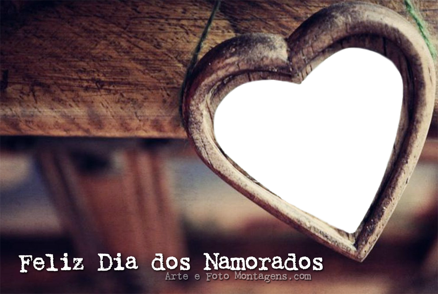 Comemorativas - Dia Dos Namorados Coracao Madeira