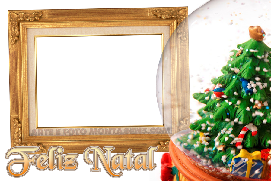 Final de Ano - Natal Bola De Cristal Com Neve