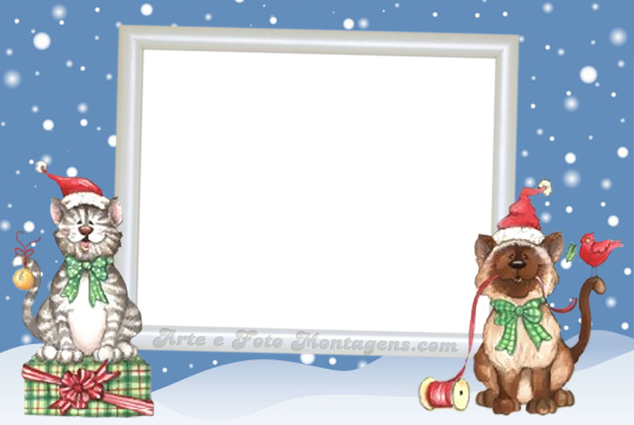 Final de Ano - Natal Gatinho Cachorrinho