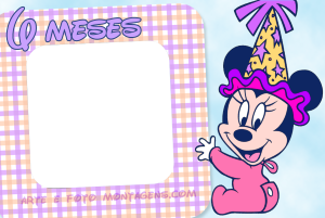 Moldura Álbum do Bebê - Minnie 6 Meses Moldura Álbum do Bebê - Minnie 6 Meses