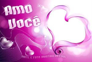 Moldura Amor - Coração Amo Você Moldura Amor - Coração Amo Você