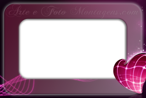 Moldura Amor - Coração Pink Fundo Preto Moldura Amor - Coração Pink Fundo Preto