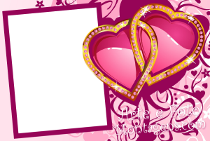 Moldura Amor - Corações Ouro Diamante Moldura Amor - Corações Ouro Diamante
