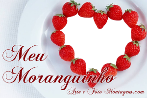 Moldura Amor - Meu Moranguinho Moldura Amor - Meu Moranguinho