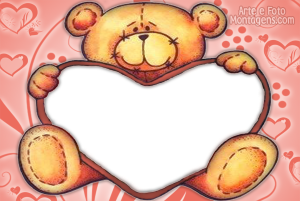 Moldura Amor - Urso Coração Moldura Amor - Urso Coração
