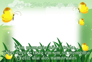Moldura Comemorativa - Dia dos Namorados Jardim Moldura Comemorativa - Dia dos Namorados Jardim