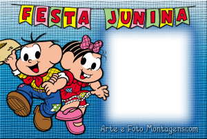 Moldura Comemorativa - Festa Junina Mônica Moldura Comemorativa - Festa Junina Mônica