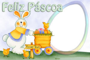 Moldura Comemorativa - Páscoa Coelhinho Moldura Comemorativa - Páscoa Coelhinho
