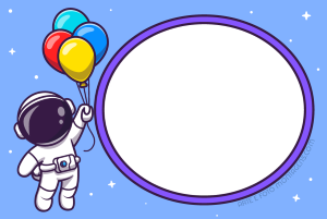 Moldura Comemorativa - Aniversário Astronauta Moldura Comemorativa - Aniversário Astronauta