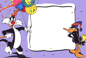 Moldura Comemorativa - Aniversário Looney Tunes Moldura Comemorativa - Aniversário Looney Tunes
