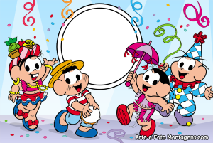 Moldura Comemorativa - Carnaval Mônica Moldura Comemorativa - Carnaval Mônica