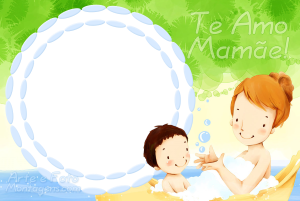 Moldura Comemorativa - Dia das Mães Menino Moldura Comemorativa - Dia das Mães Menino