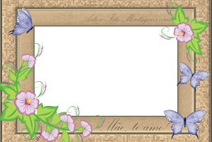Moldura Comemorativa - Dia das Mães Quadro Flores Borboletas Moldura Comemorativa - Dia das Mães Quadro Flores Borboletas