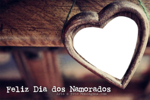 Moldura Comemorativa - Dia dos Namorados Coração Madeira Moldura Comemorativa - Dia dos Namorados Coração Madeira
