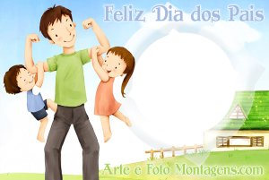 Moldura Comemorativa - Dia dos Pais Filhos Moldura Comemorativa - Dia dos Pais Filhos
