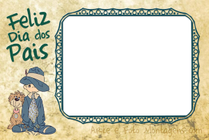 Moldura Comemorativa - Dia dos Pais Menino Moldura Comemorativa - Dia dos Pais Menino
