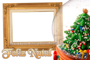 Moldura Natal - Bola de Cristal com Neve Moldura Natal - Bola de Cristal com Neve
