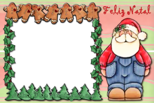 Moldura Natal - Papai Noel Moldura Natal - Papai Noel
