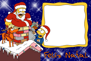 Moldura Natal - Simpsons Moldura Natal - Simpsons