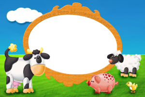 Moldura Infantil - Animais da Fazenda Moldura Infantil - Animais da Fazenda