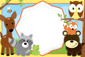 Moldura Infantil - Animais da Floresta Moldura Infantil - Animais da Floresta