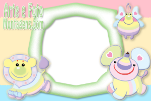 Moldura Infantil - Animais Fofos Moldura Infantil - Animais Fofos