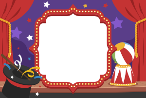 Moldura Infantil - Circo Palco Mágico Moldura Infantil - Circo Palco Mágico