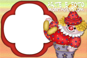 Moldura Infantil - Circo Palhaço Moldura Infantil - Circo Palhaço