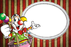 Moldura Infantil - Circo Palhaço Pirulitos Moldura Infantil - Circo Palhaço Pirulitos