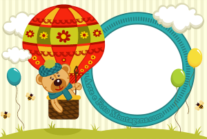 Moldura Infantil - Ursinho Balão Moldura Infantil - Ursinho Balão