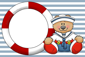 Moldura Infantil - Ursinho Marinheiro Moldura Infantil - Ursinho Marinheiro
