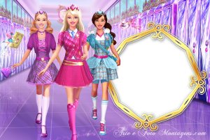 Moldura Personagens - Barbie Escola De Princesas Moldura Personagens - Barbie Escola De Princesas
