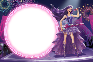 Moldura Personagens - Barbie Pop Star Moldura Personagens - Barbie Pop Star