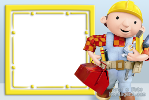 Moldura Personagens - Bob O Construtor Moldura Personagens - Bob O Construtor