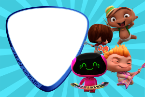 Moldura Personagens - Mini Beat Power Rockers Moldura Personagens - Mini Beat Power Rockers