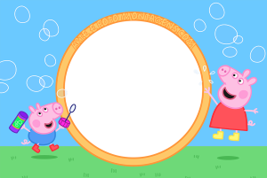 Moldura Personagens - Peppa Pig Bolhinha De Sabao Moldura Personagens - Peppa Pig Bolhinha De Sabao