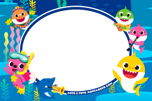 Moldura Personagens - Baby Shark Musica Moldura Personagens - Baby Shark Musica