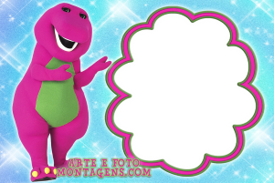 Moldura Personagens - Barney Moldura Personagens - Barney