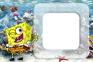 Moldura Personagens - Bob Esponja Moldura Personagens - Bob Esponja