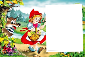 Moldura Personagens - Chapeuzinho Vermelho Moldura Personagens - Chapeuzinho Vermelho