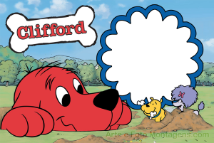 Moldura Personagens - Clifford Moldura Personagens - Clifford