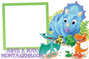 Moldura Personagens - Dinotrem Moldura Personagens - Dinotrem