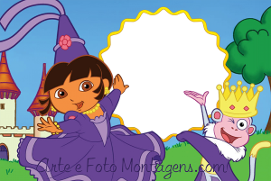 Moldura Personagens - Dora Aventureira Princesa Botas Moldura Personagens - Dora Aventureira Princesa Botas