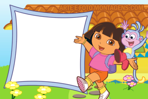 Moldura Personagens - Dora Aventureira Moldura Personagens - Dora Aventureira