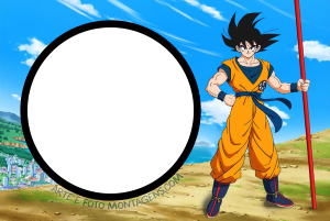 Moldura Personagens - Dragon Ball Goku Moldura Personagens - Dragon Ball Goku