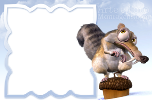 Moldura Personagens - Era Do Gelo Scrat Esquilo Moldura Personagens - Era Do Gelo Scrat Esquilo