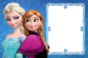 Moldura Personagens - Frozen Anna Elsa Moldura Personagens - Frozen Anna Elsa