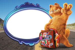 Moldura Personagens - Garfield Estrada Viagem Moldura Personagens - Garfield Estrada Viagem